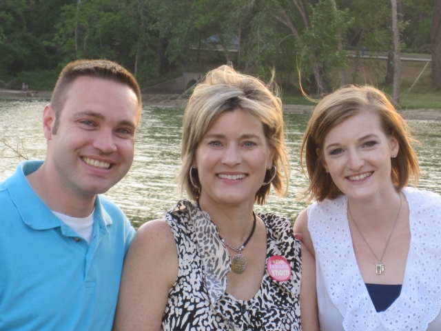 Karen (Driessnack) Adelman with son Matthew (36) and daughter Lauren (20).
