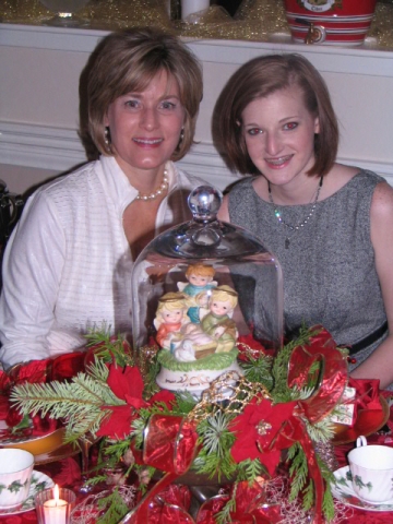 Karen Driessnack Adelman with daughter Lauren (20)- Christmas 2010.